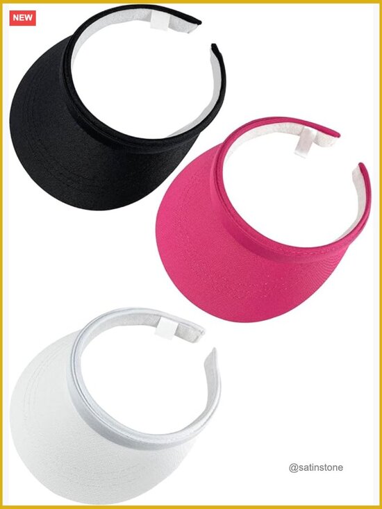 3 Pack Clip On Sports Sun Visor Adjustable for Outdoor Golf Beach main image 7